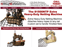 Tablet Screenshot of nettingmachinery.com
